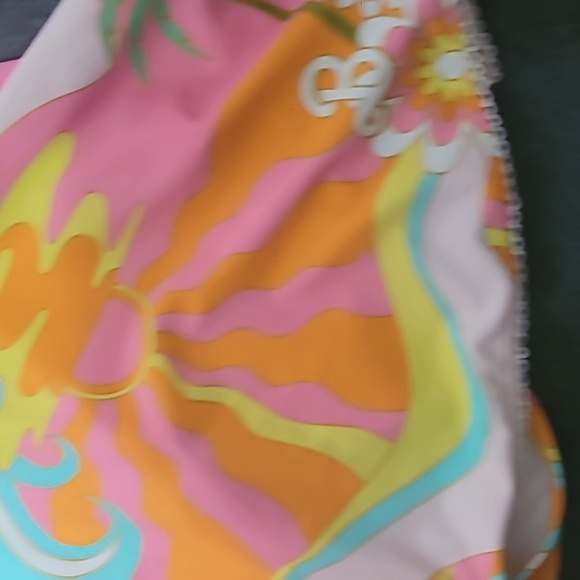 Barbie Unique Vintage One Piece Halter Swimsuit Vibrant Colorful Size Med - Picture 4 of 7